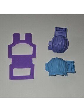 3 Barbie Play-Doh Hearts & Hair Replacement Pieces Hair Molds Pattern Sheet Lot